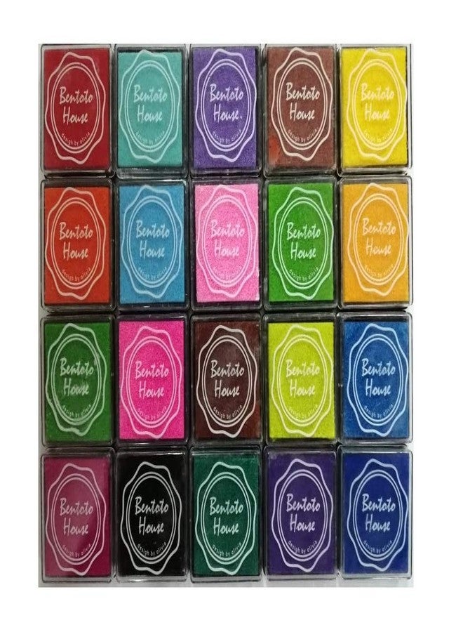 مجموعة أحبار موريل 20 لونًا، أحبار حرفية، طوابع، ألوان قابلة للغسل بألوان قوس قزح، مجموعة طوابع مطاطية، ألوان قابلة للغسل، لصنع البطاقات، ومشاريع سكرابوكينغ للأطفال، (عبوة من 20 قطعة)